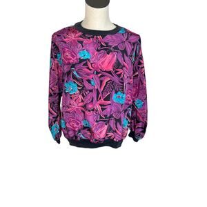 Vintage 80s Anata floral pullover top Size Medium